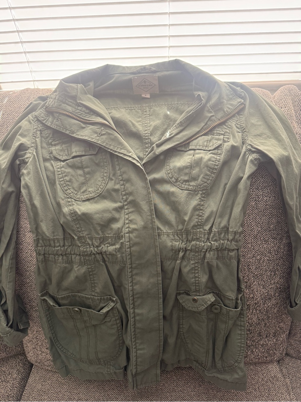 St. John's Bay Olive Green Women's Utility Jacket